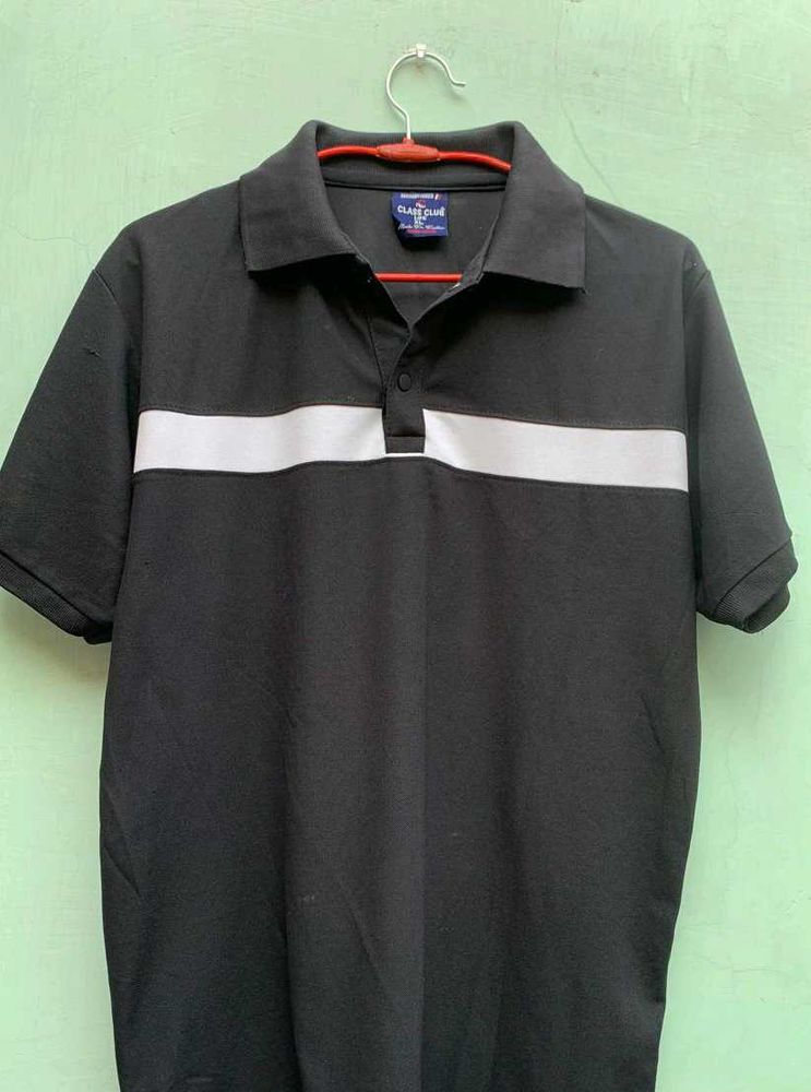 Classic club vintage Black Polo T-Shirt