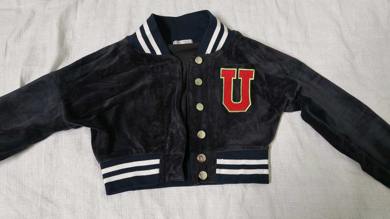 Blue velvet jacket