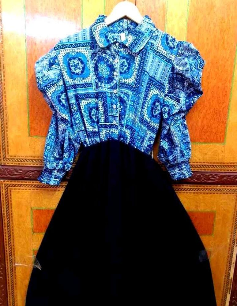 Blue Patterned Dress