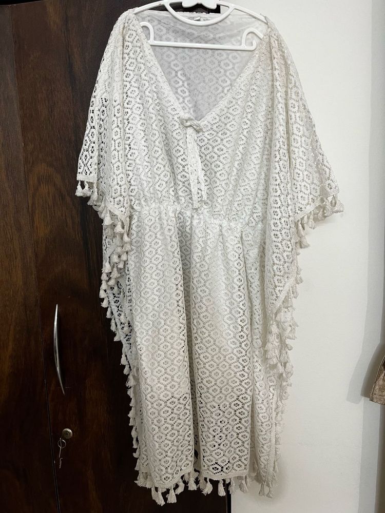 White kimono/ kaftan beach dress