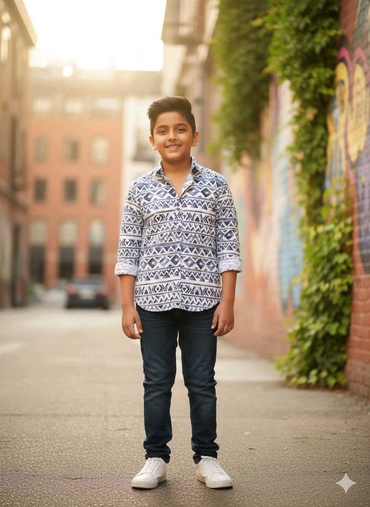 Stylish Boys Printed Shirt