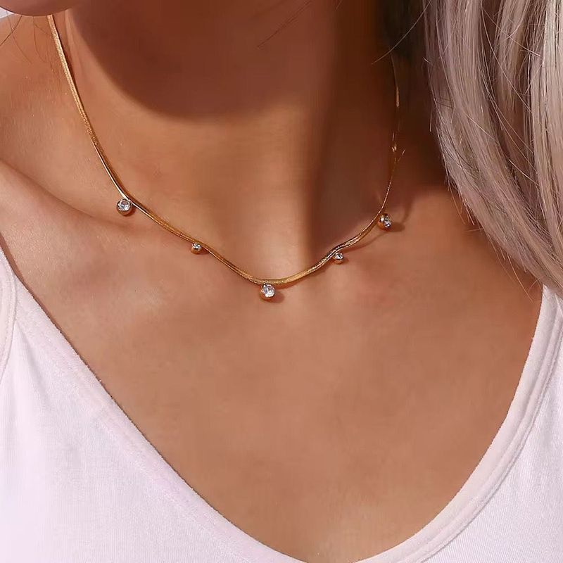 Gigi CZ Stone Necklace Anti-tarnish PVD plated