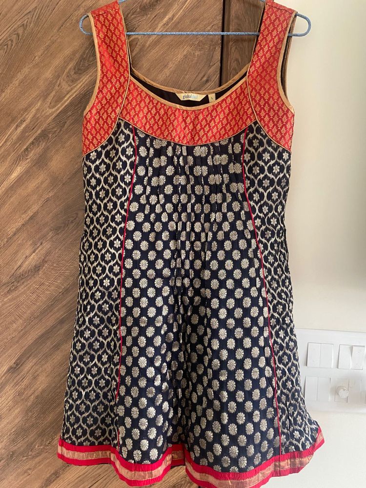 Global Desi Pure Georgette Weaved Kurti