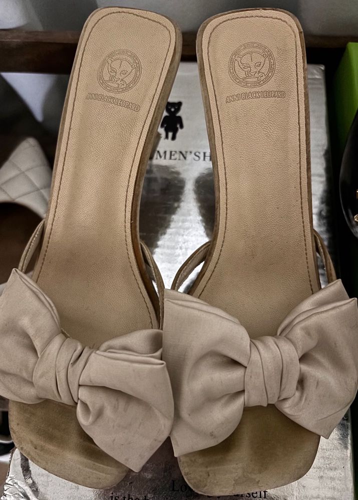 Satin Bow Tie Heels