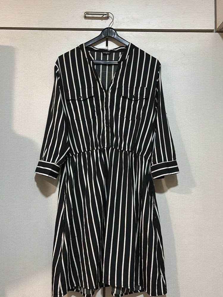Striped Shirt Dress