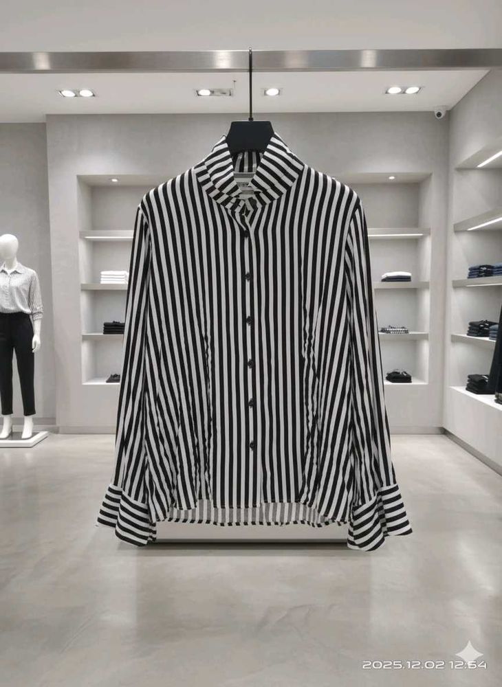 Striped Button-Down Shirt