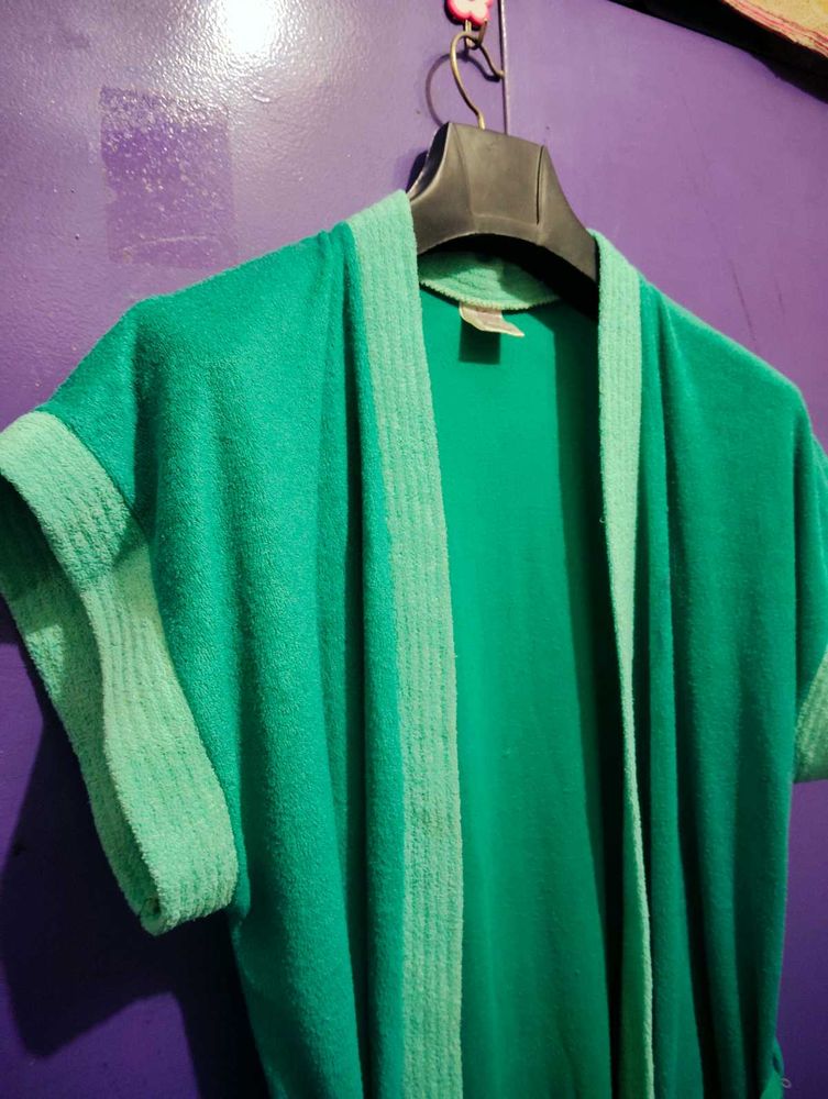Green Robe  After A Shower