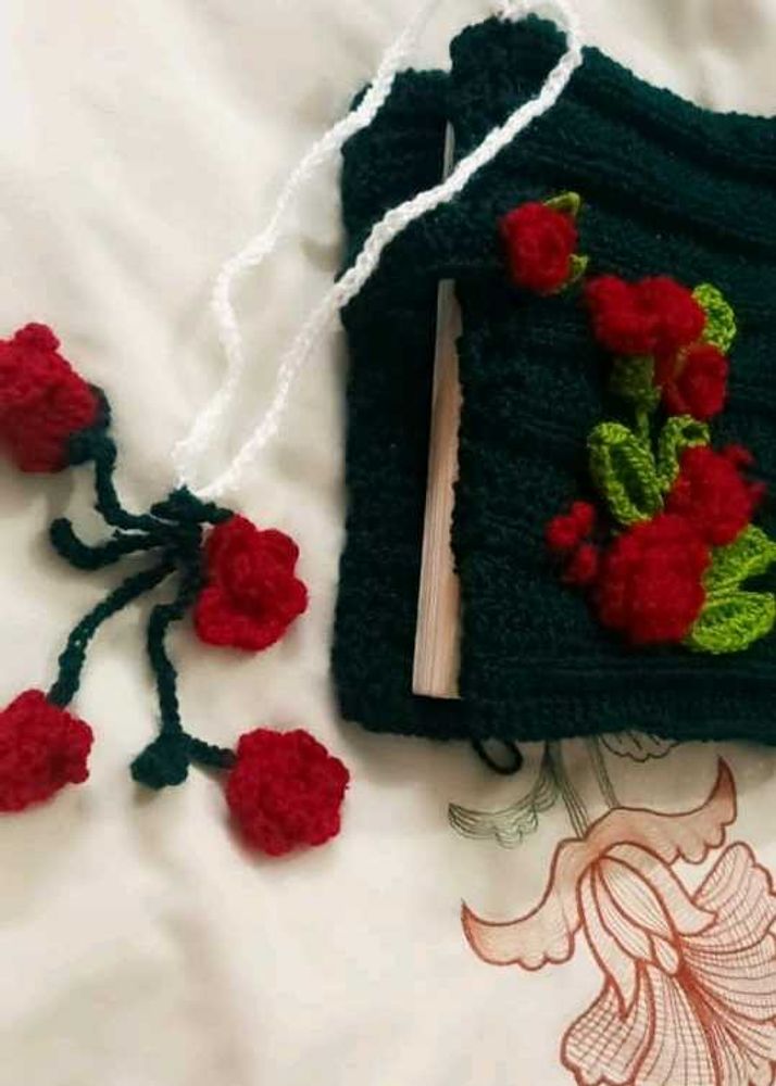 Crochet book cover