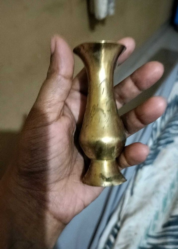 Antique Brass Small Vase