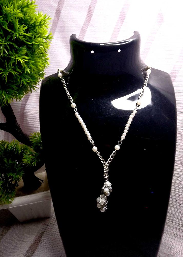 TrendyTibetan style Pearl Wire Wrapped Pendant