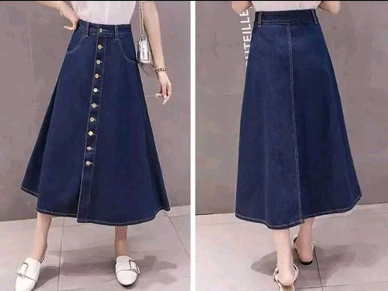 Denim A-Line Skirt