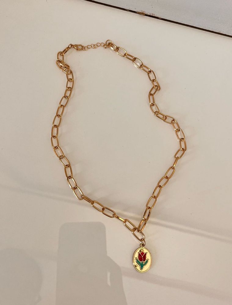 Rose Pendant Neck Chain