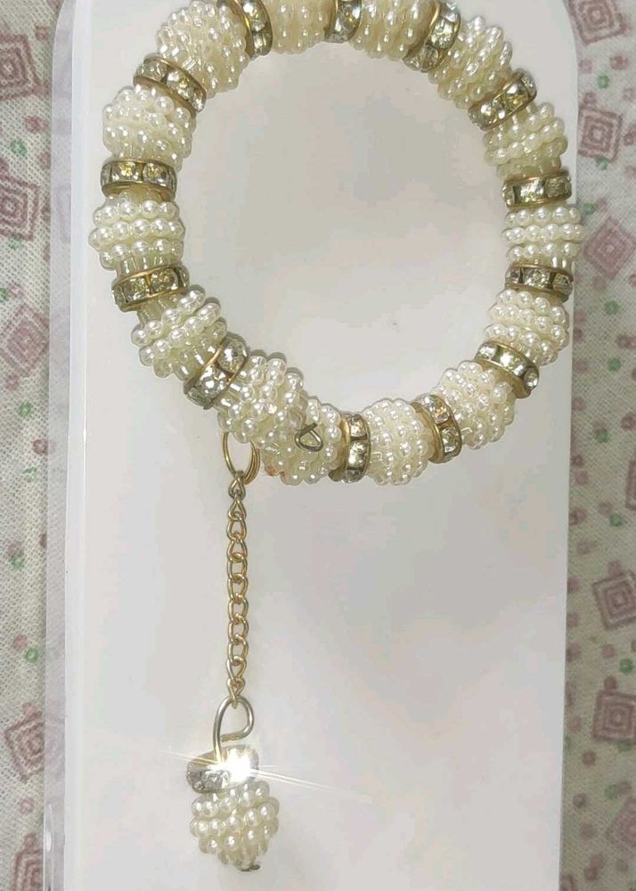 Pearl &amp; Rhinestone Bracelet