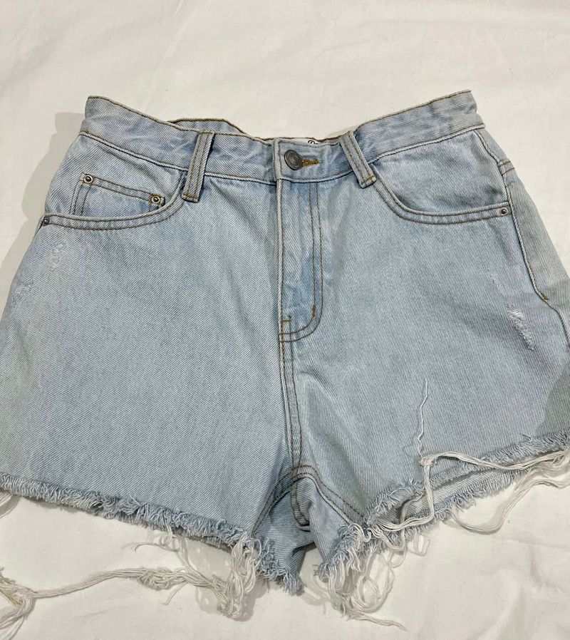 Denim Higt Waist Shorts