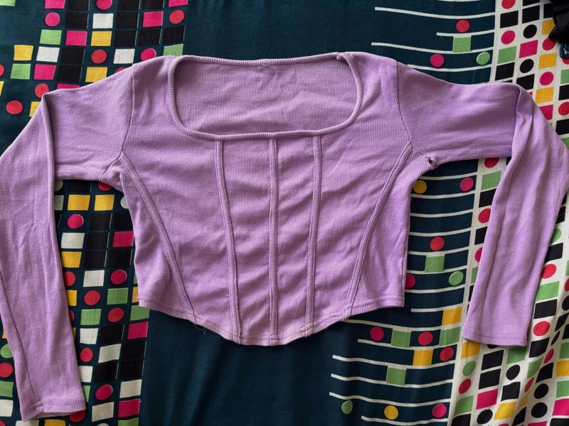 Purple Full Sleeves Top