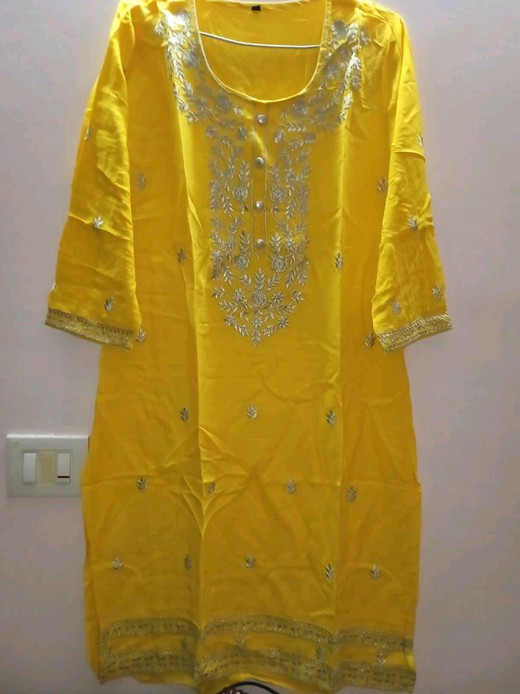 Festive Wear Yellow Sharara Set