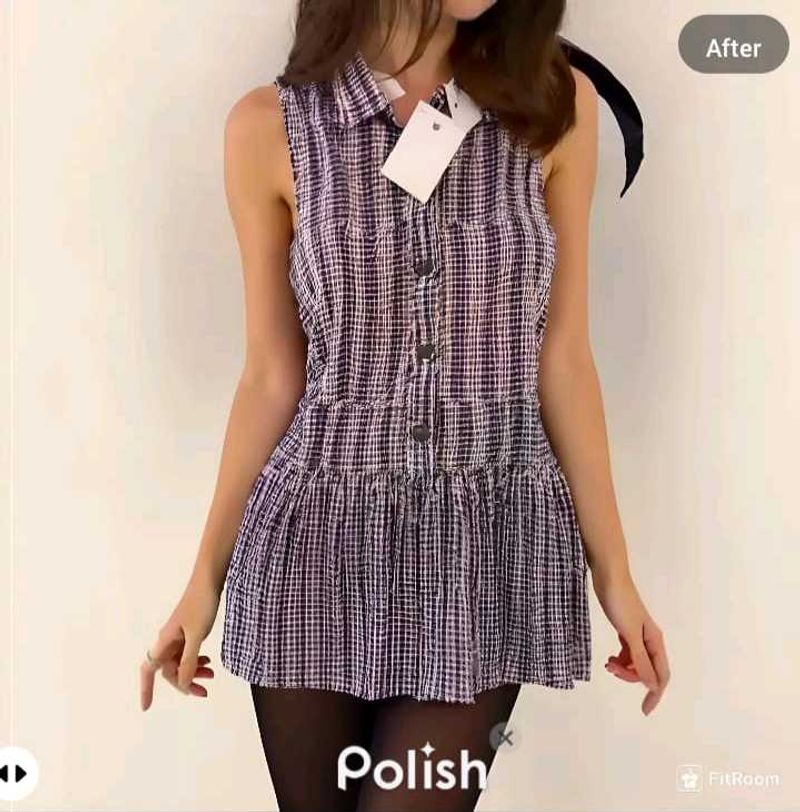New With Tag Korean Stripped Mini Dress