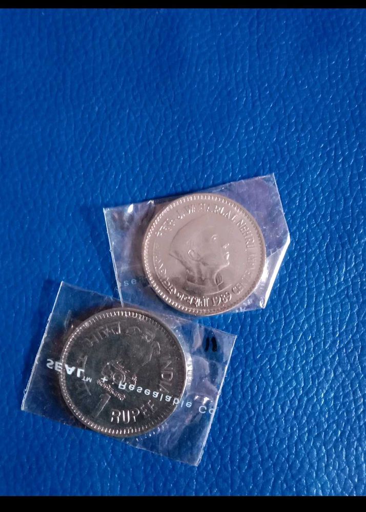Jawaharlal Nehru 1 Rs Coin Old