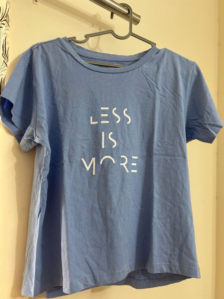 Blue &#39;Less is More&#39; Tee