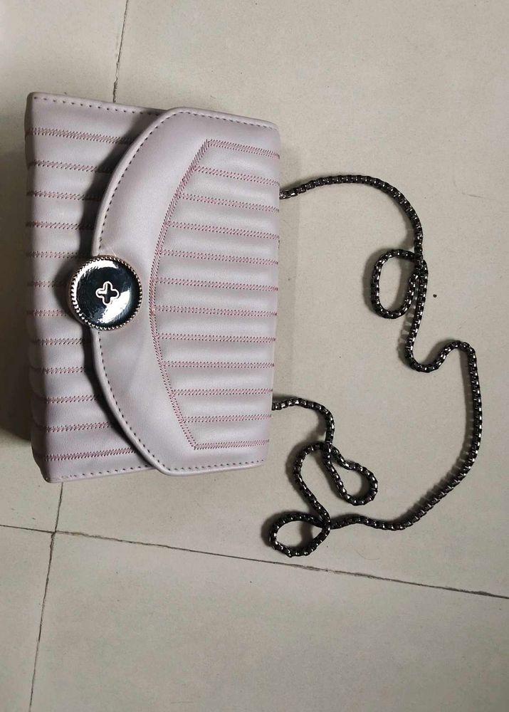 Quilted Lilac Crossbody Bag