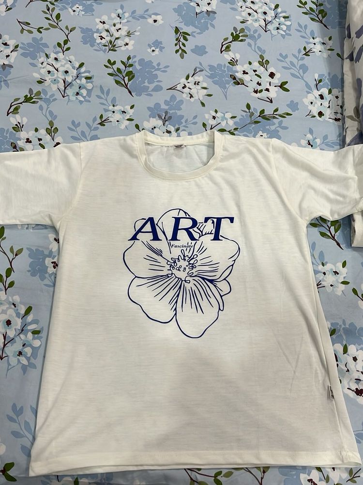 White ART Graphic Tee