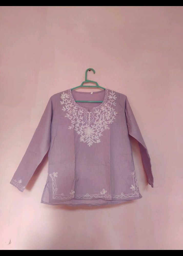 Lavender Short Kurti 💜