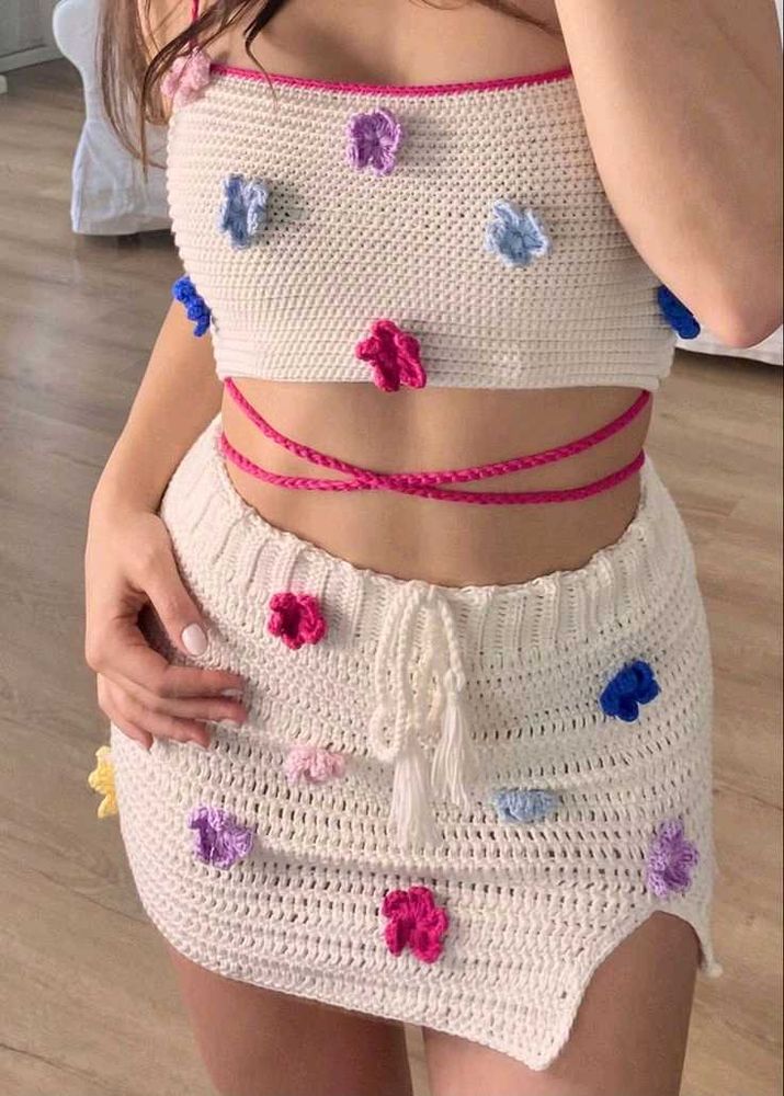 Crochet Handmad Two-Piece Set