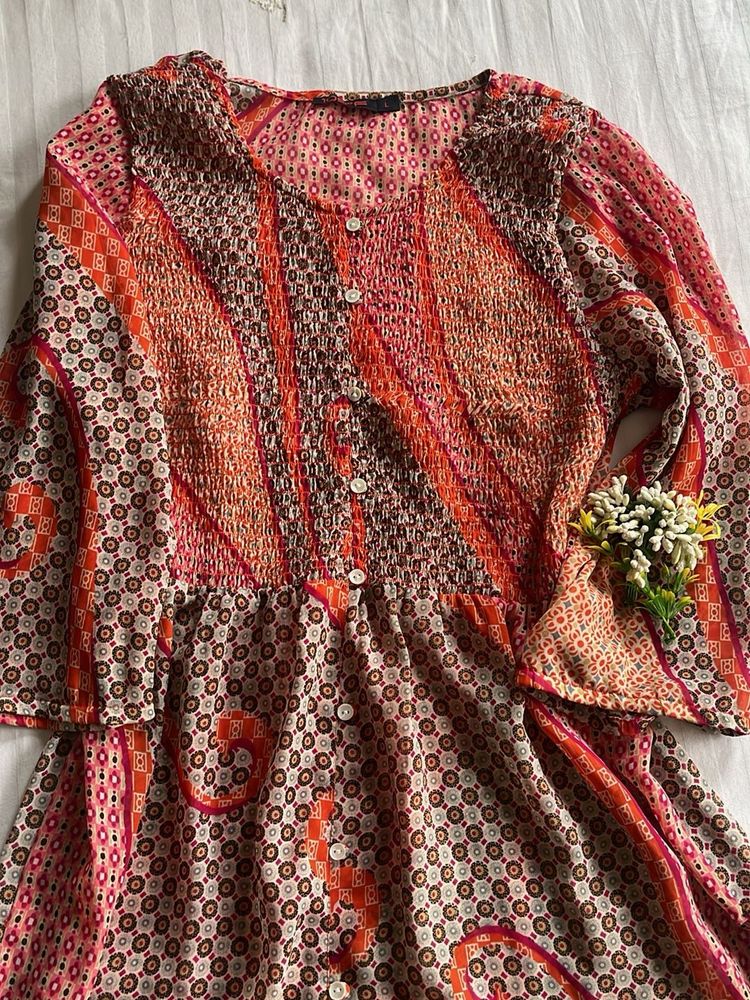 109’F Smocked Tunic