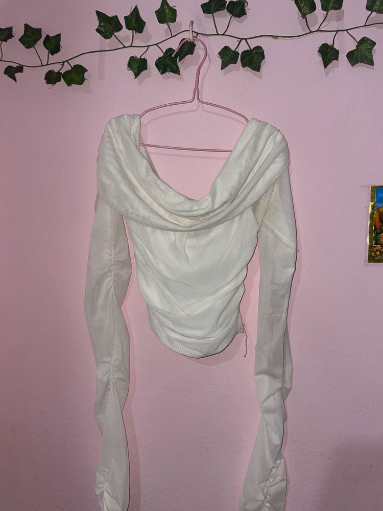 White Long Sleeve Top