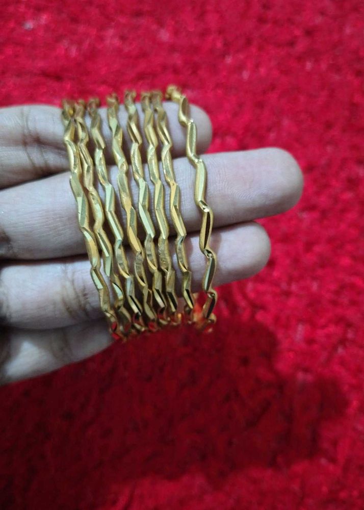 Gold Tone Bangles - Set of 7