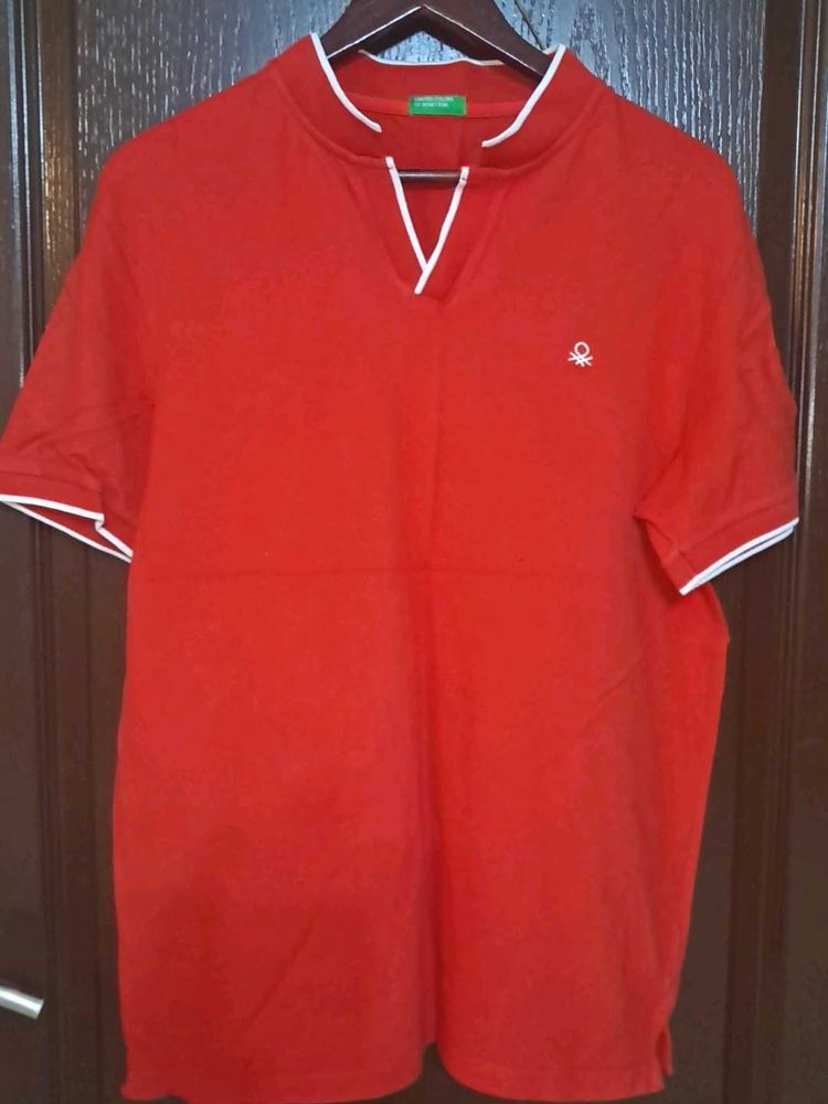 Benetton Red Polo Shirt