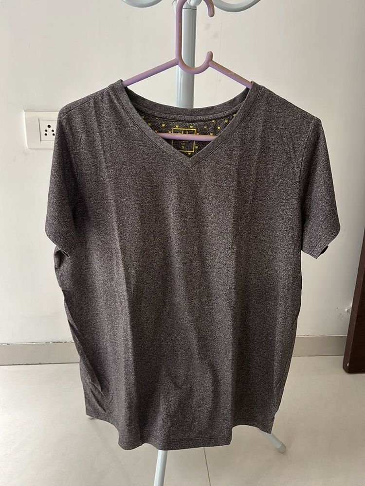 Gray V-Neck Tee