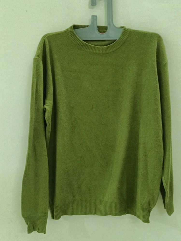 Olive Green Crewneck Sweater