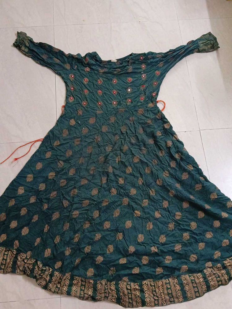 Green Indian Anarkali Dress
