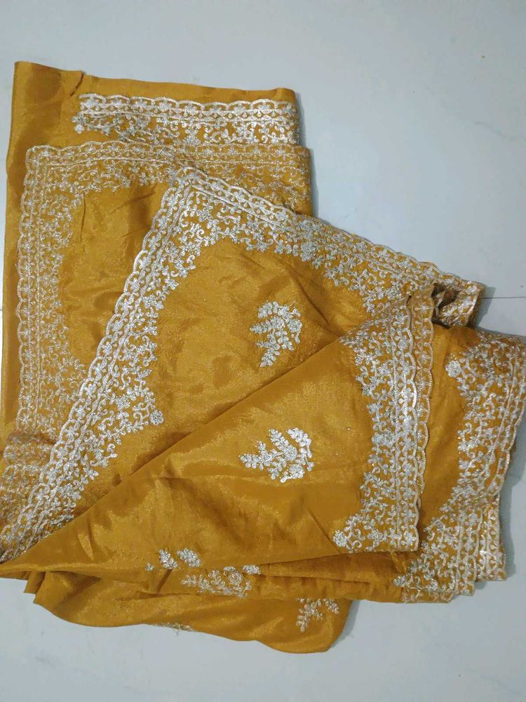 emrodary Saree yellow 💛