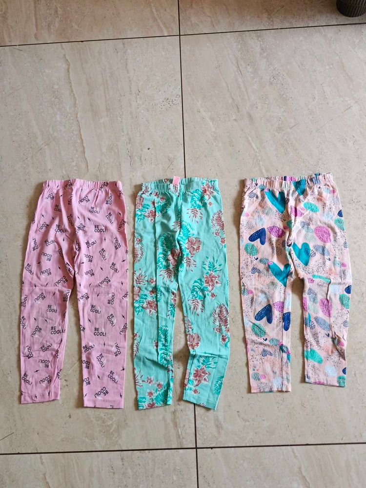 Girls' Leggings Bundle - 3 Pairs