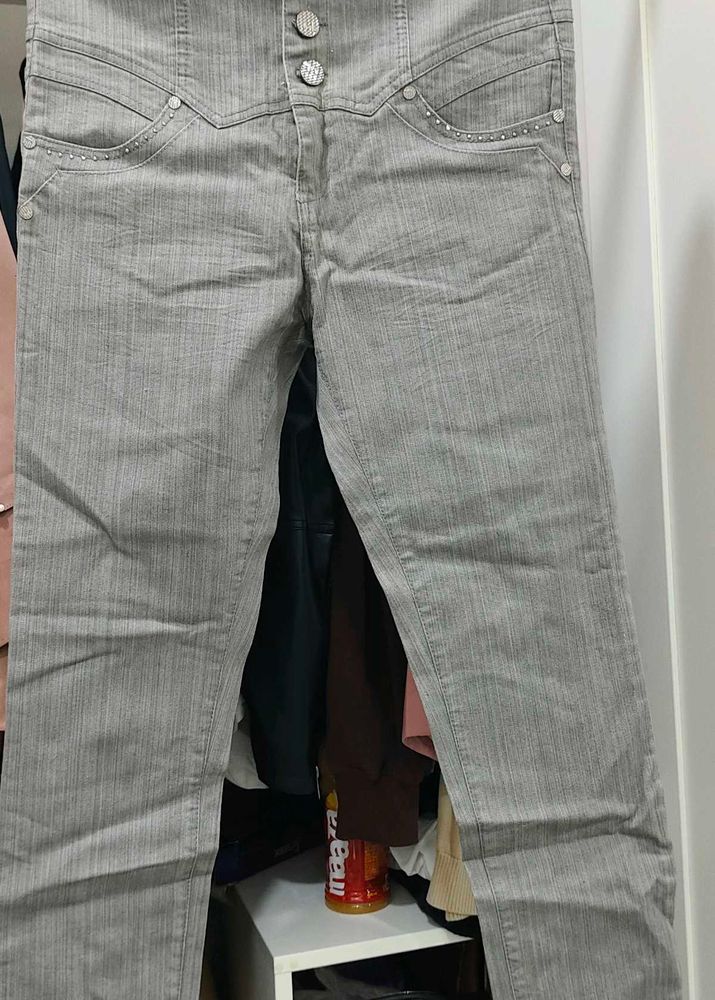 Gray Denim Jeans