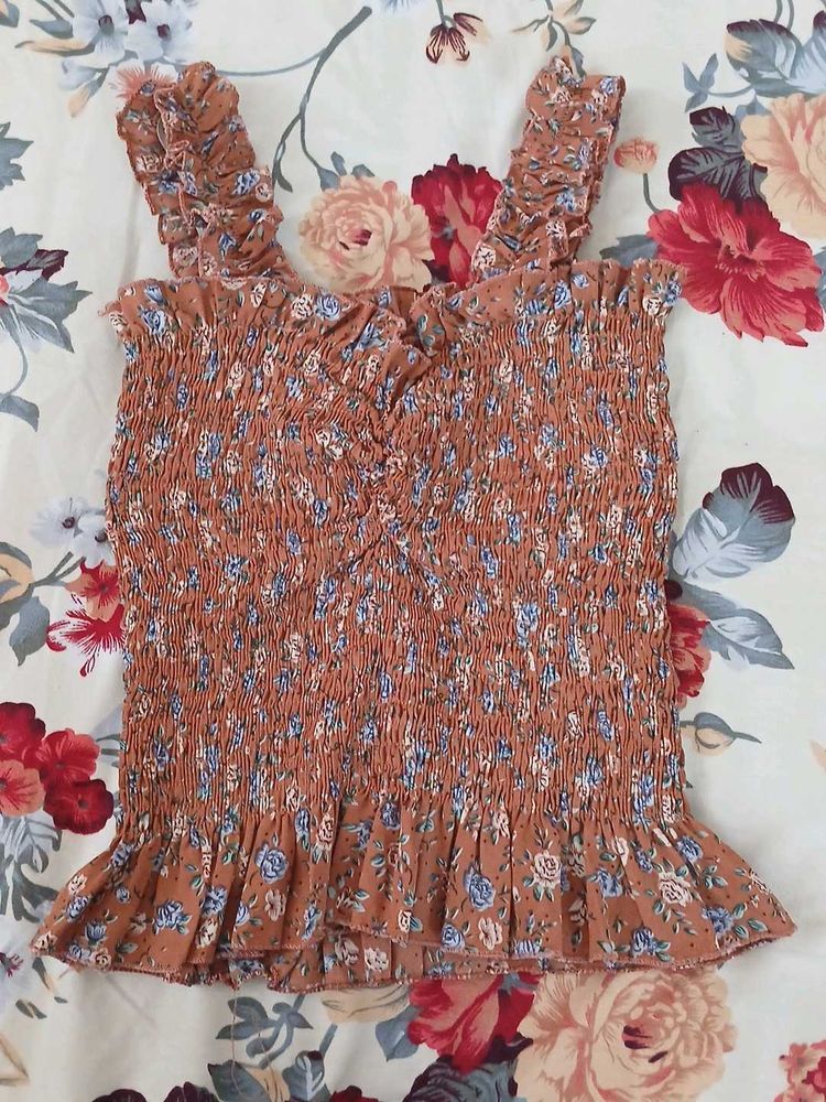 Floral Smocked Tank Top