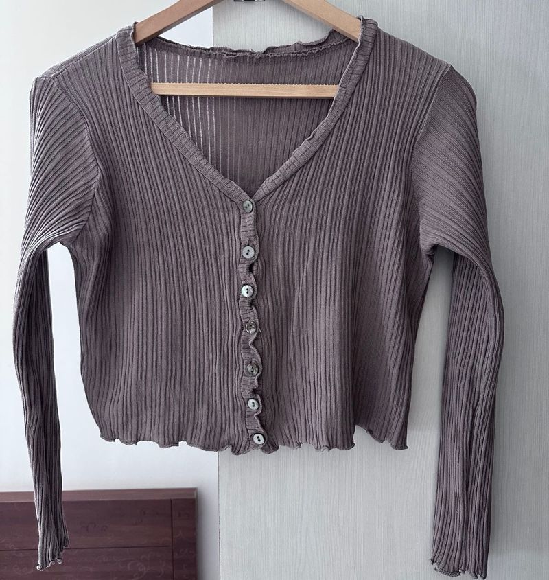 Ribbed Knit Cardigan