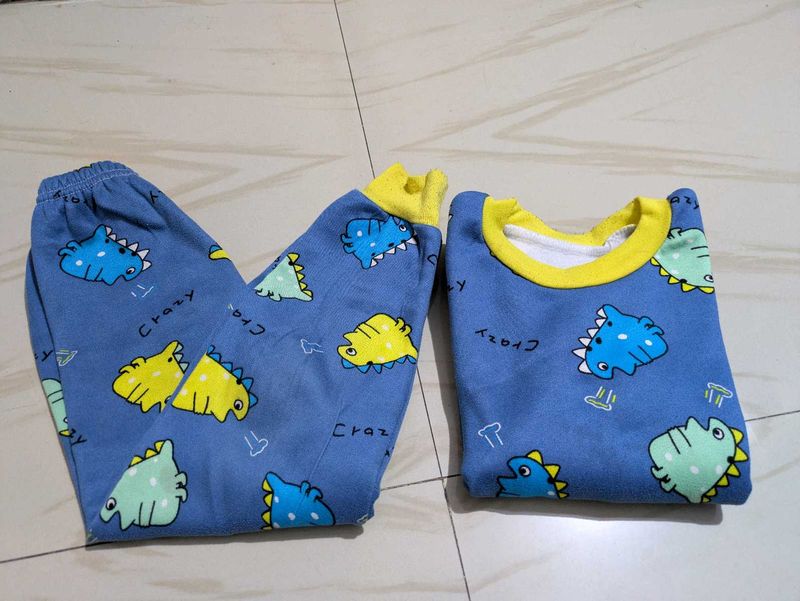 Cute Dino Pajama Set