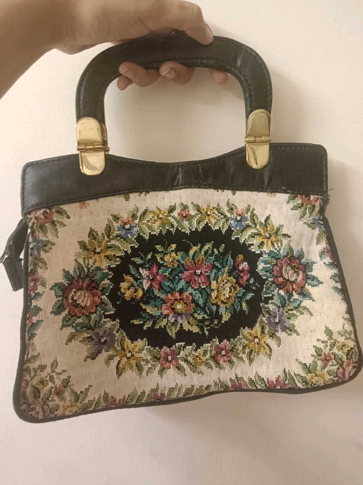 Floral Tapestry Handbag