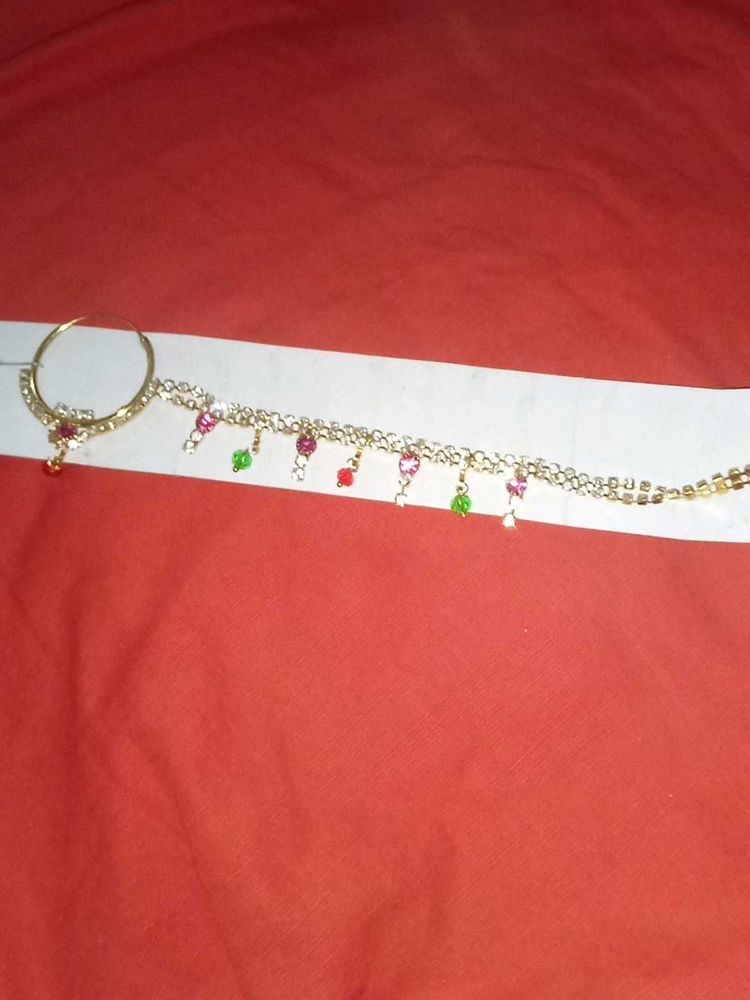 Nose Ring with Chain