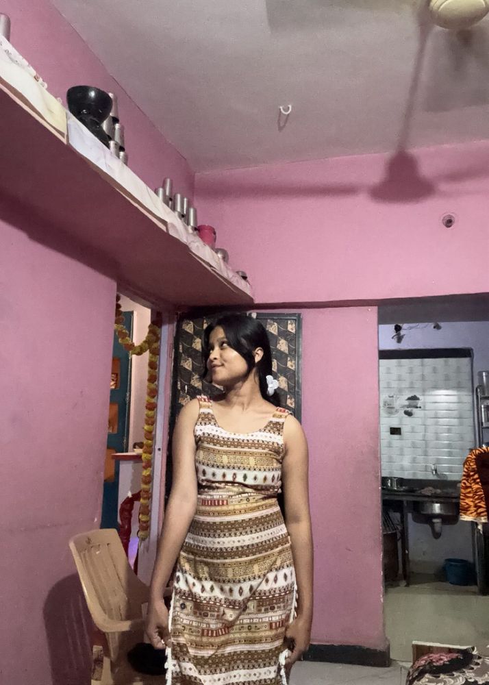 Patterned Sleeveless Kurti For Xs Girl