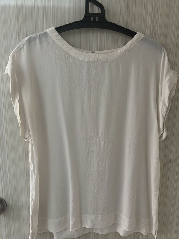 Women Plain White Formal Top