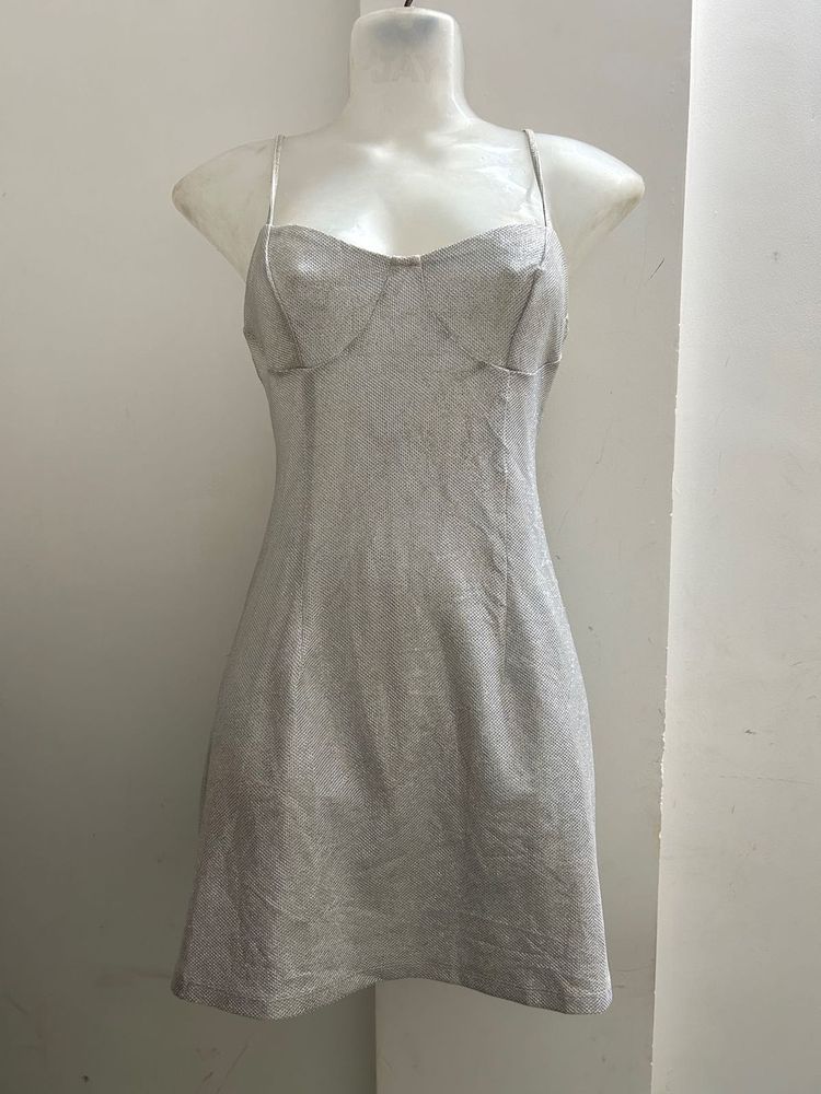 H&amp;M Silver Party Dress