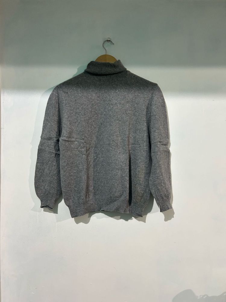 Gray Turtleneck Sweater