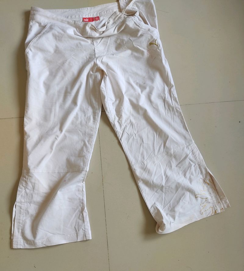 Puma White Capri In Large Size For Women