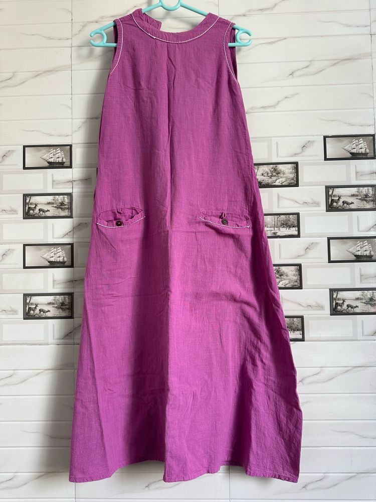 Purple Sleeveless Dress