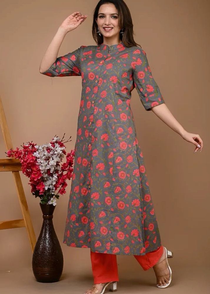 Floral Print Kurta with Pants