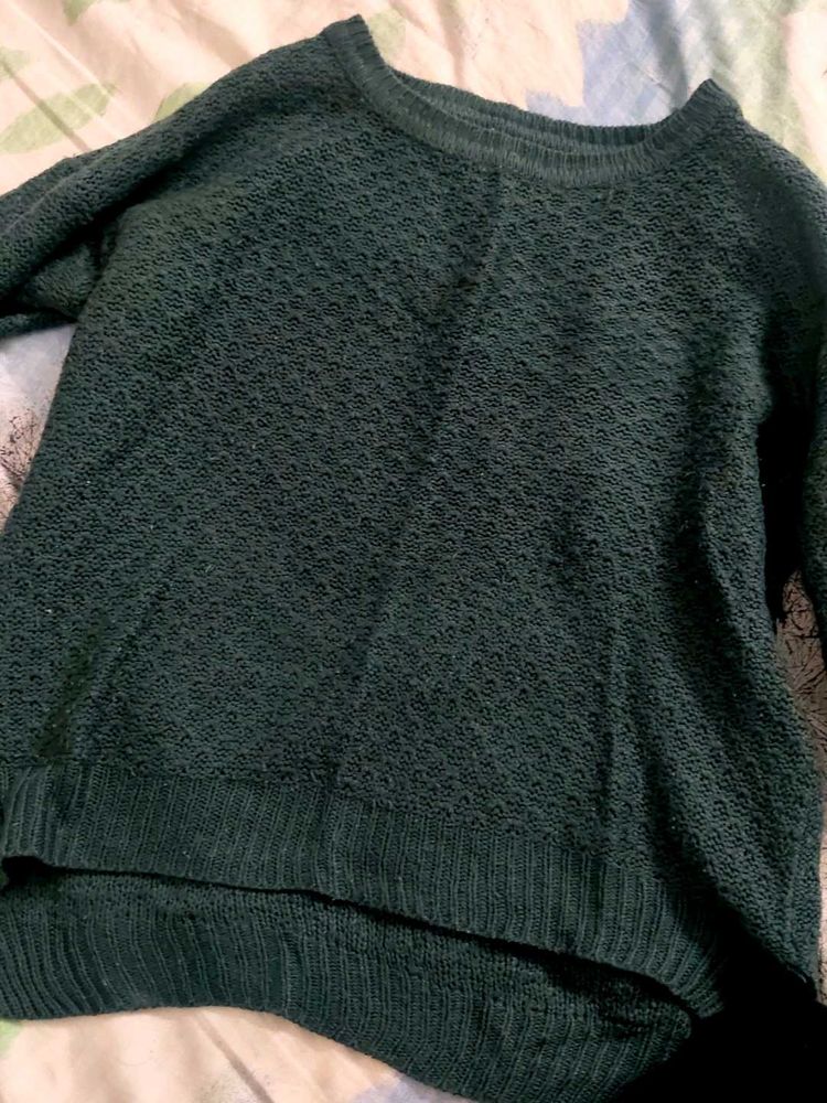 Green Knit Pullover